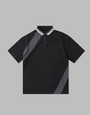 CRONOS BLACK LINE POLO [BLACK]