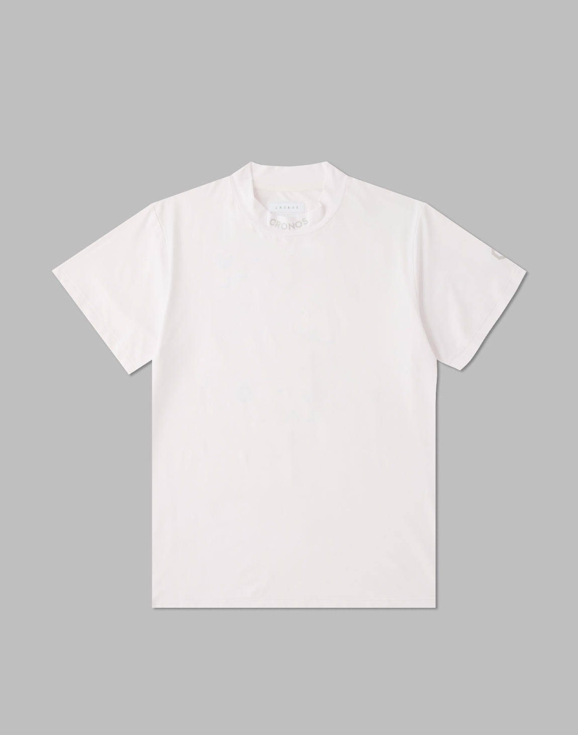 クロノス ホワイトTシャツ CRONOS BLACK NECK LOGO MOCKNECK【WHITE】