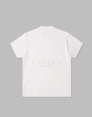 CRONOS 黑領 LOGO 高領衫 [白色]