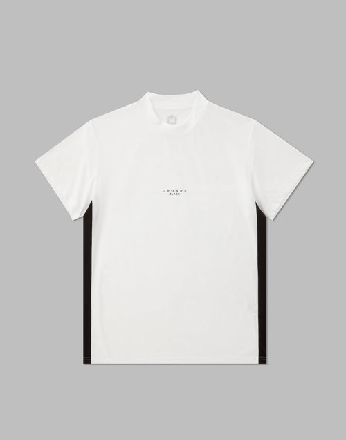 CRONOS BLACK LOGO MOCKNECK [WHITE]