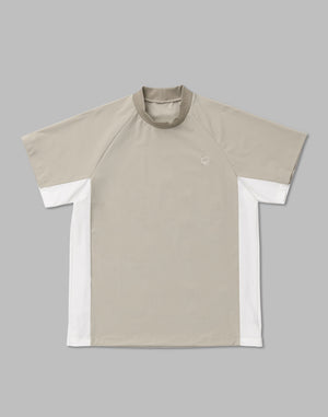 CRONOS BLACK Utility Nylon mock neck shirt [BEIGE]