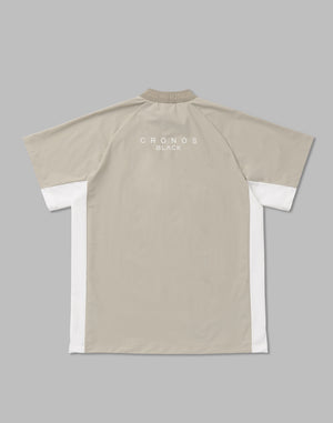 CRONOS BLACK Utility Nylon mock neck shirt [BEIGE]