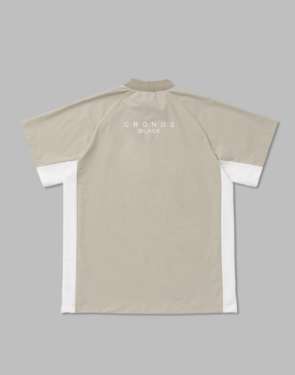 CRONOS BLACK Utility Nylon mock neck shirt [BEIGE]