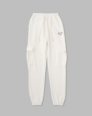 CRONOS×IRAL SWEAT CARGO PANTS【WHITE】【UNISEX ITEM】