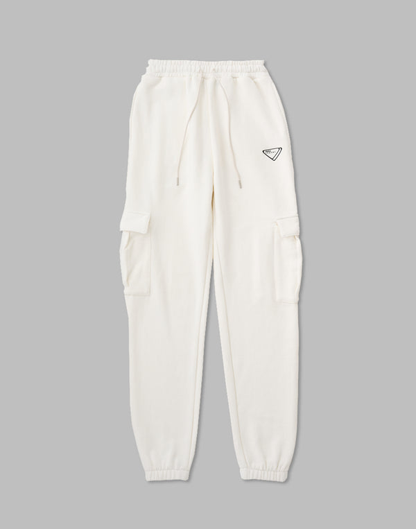 CRONOS×IRAL SWEAT CARGO PANTS【WHITE】【UNISEX ITEM】
