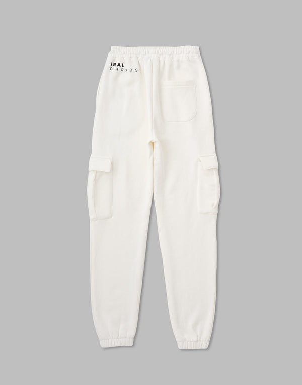 CRONOS×IRAL SWEAT CARGO PANTS【WHITE】【UNISEX ITEM】