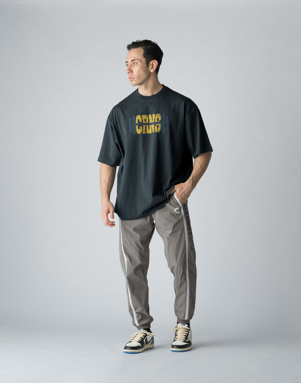 CRONOS DUMBBELL MOTIF PRINT T-SHIRT【S.NAVY】
