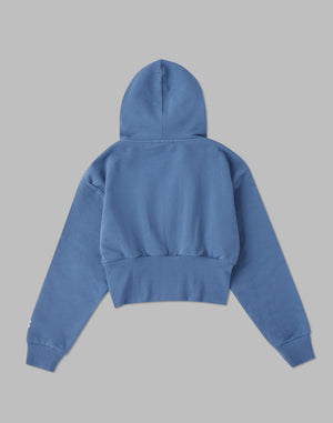CRONOS WOMEN RIB SHORT ZIP HOODIE