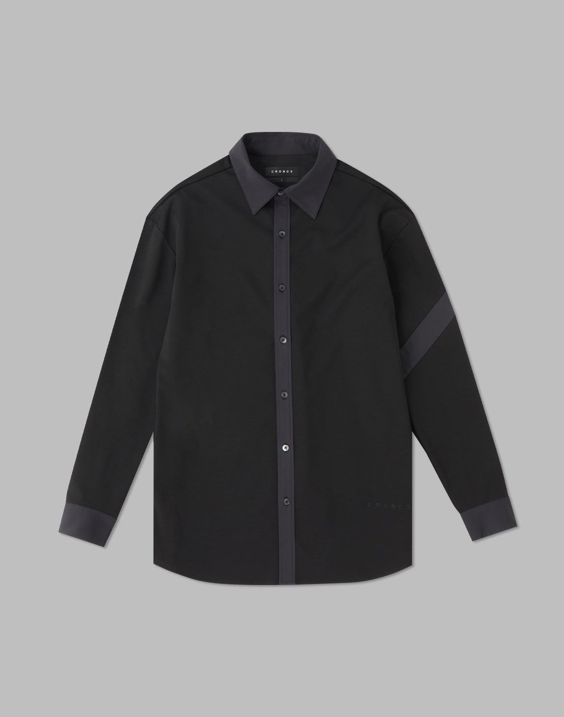 CRONOS BLACK STRETCH SHIRT【WHITE/BLACK】