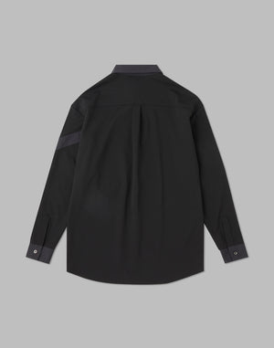 CRONOS BLACK STRETCH SHIRT【WHITE/BLACK】