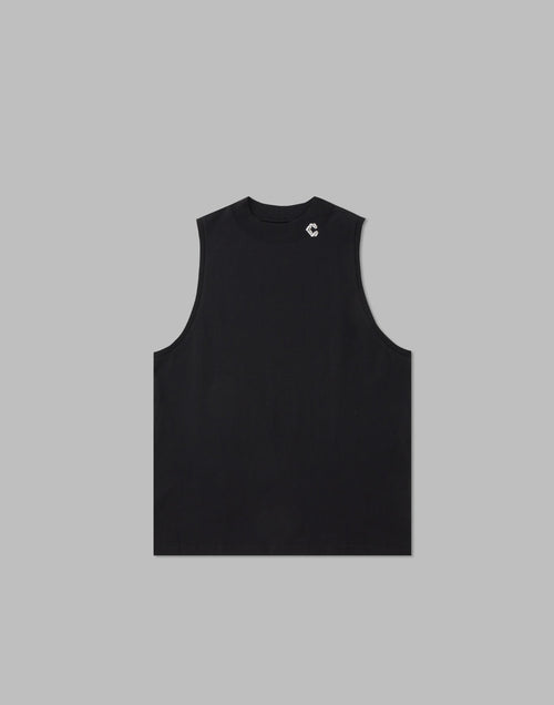 CRONOS MOCK NECK TANKTOP [BLACK]
