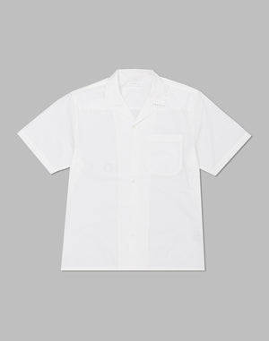 CRONOS Open Collar Short Sleeve Shirt【WHITE】