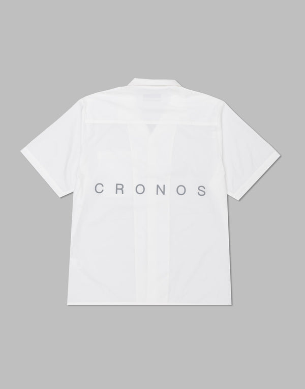 CRONOS Open Collar Short Sleeve Shirt【WHITE】