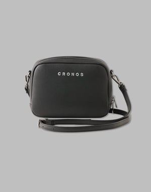CRONOS Horizontal Shoulder Bag [BLACK]