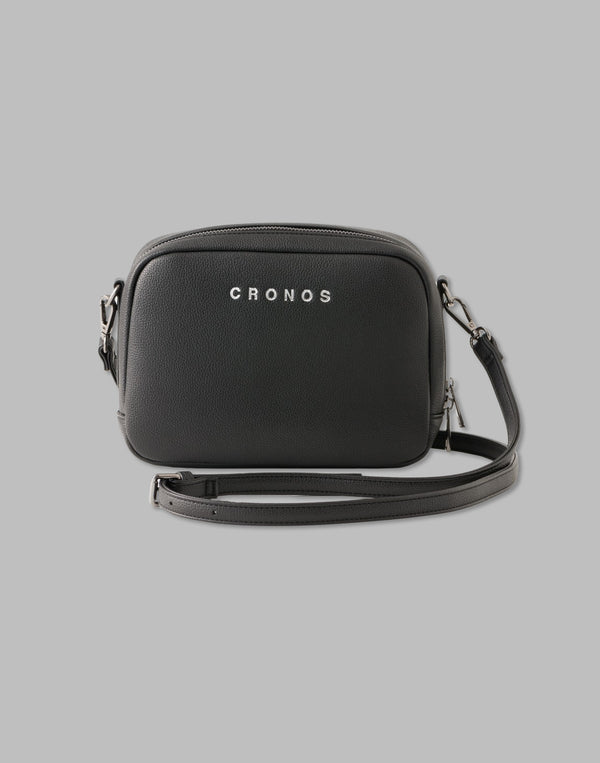 CRONOS Horizontal Shoulder Bag [BLACK]