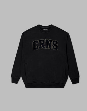 CRONOS Patchwork sweatshirt【BLACK】