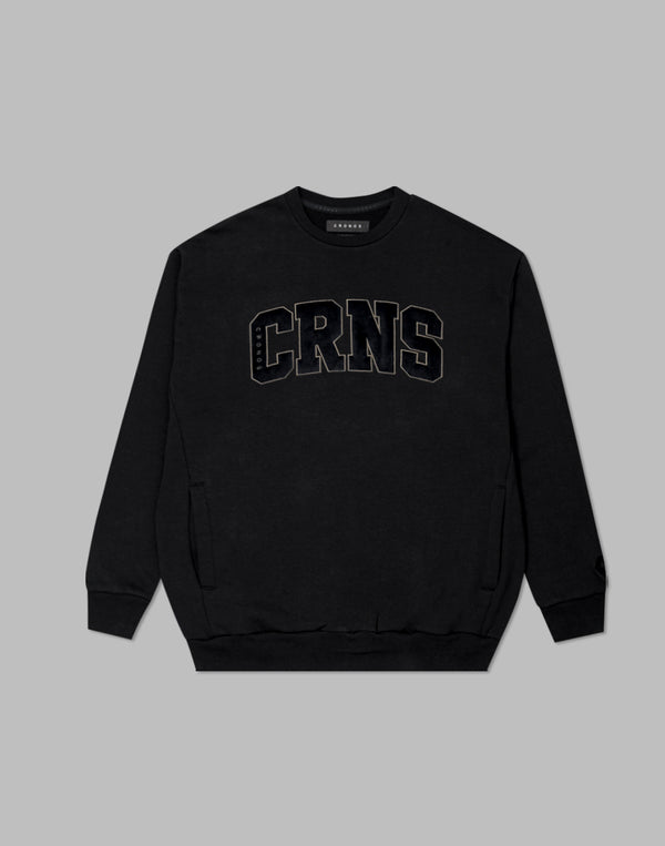 CRONOS Patchwork sweatshirt【BLACK】