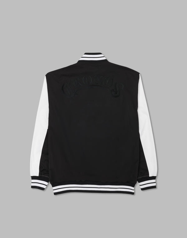 CRONOS Arch Black Letter Stadium Jumper【BLACK×WHITE】