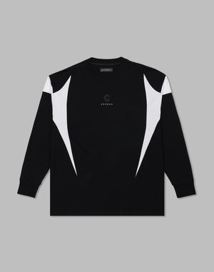 CRONOS Symmetrical Panel long sleeve T 【BLACK】