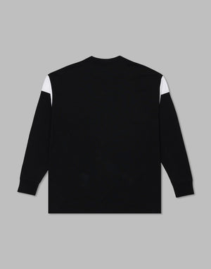 CRONOS Symmetrical Panel long sleeve T 【BLACK】
