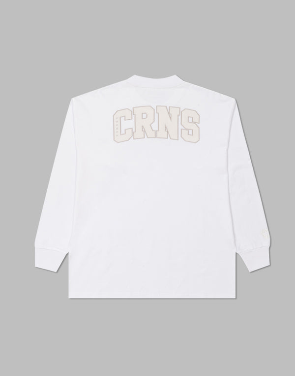 CRONOS 拼布長袖T卹 [白色]