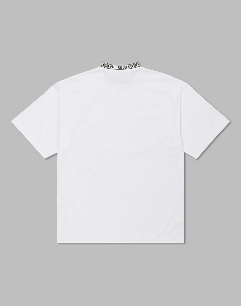CRONOS Logo Neckline Design OverSize T-SHIRT【WHITE】