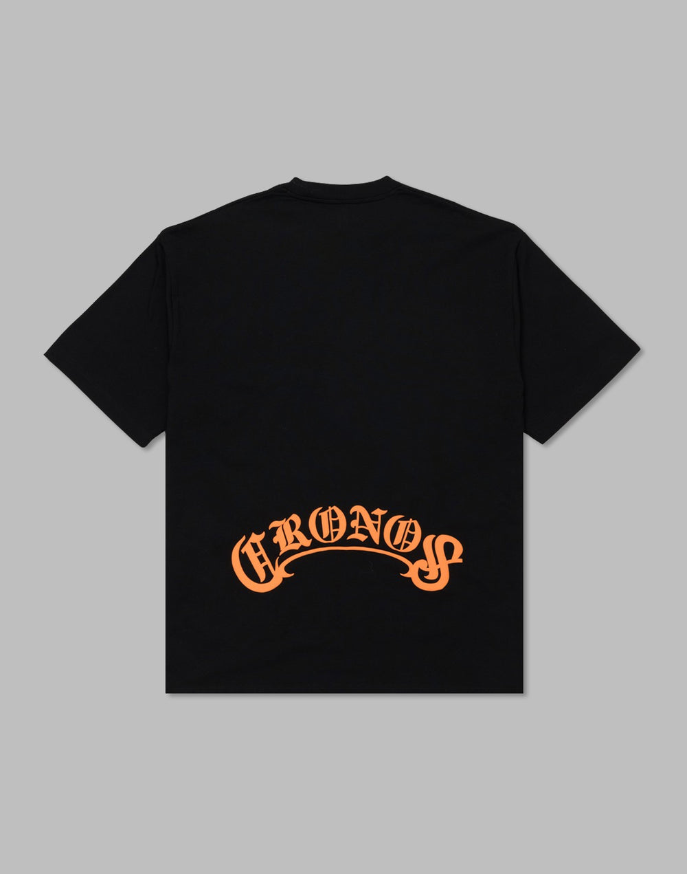 CRONOS Arch Black Letter OverSize T-SHIRT【BLACK×ORANGE】