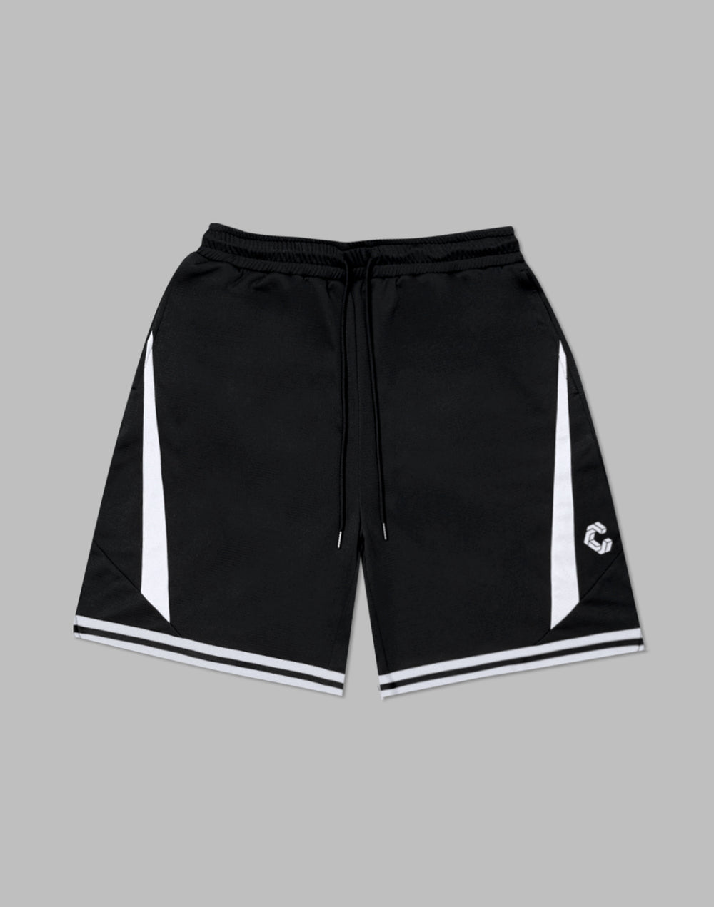 CRONOS pinhole mesh shorts【BLACK×WHITE】
