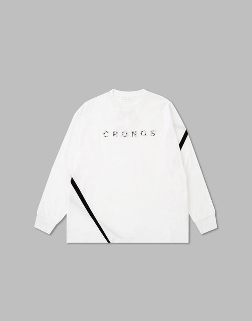 CRONOS GEOMETRIC LOGO LONG SLEEVE [WHITE]
