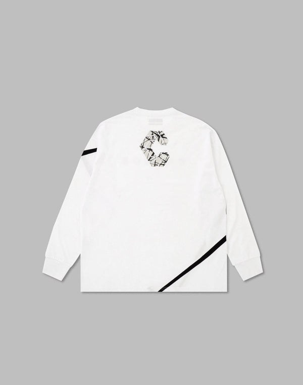 CRONOS GEOMETRIC LOGO LONG SLEEVE [WHITE]