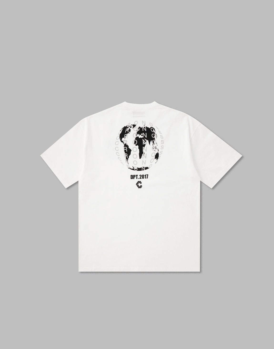 CRONOS Tシャツ　WHITE✖️BLACK XL CRONOS W-FACE 2LINE OVERSAIZE T-SHIRTS【WHITE×BLACK】