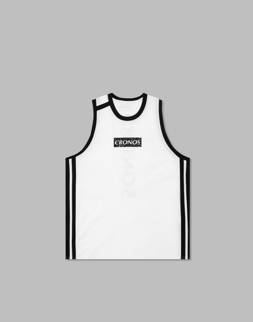 CRONOS 2LINE MESH SLEEVELESS [WHITE]