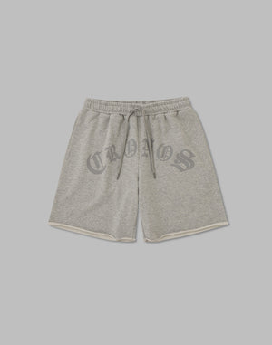 CRONOS BLACK LETTER LOGO SHORTS【GRAY】