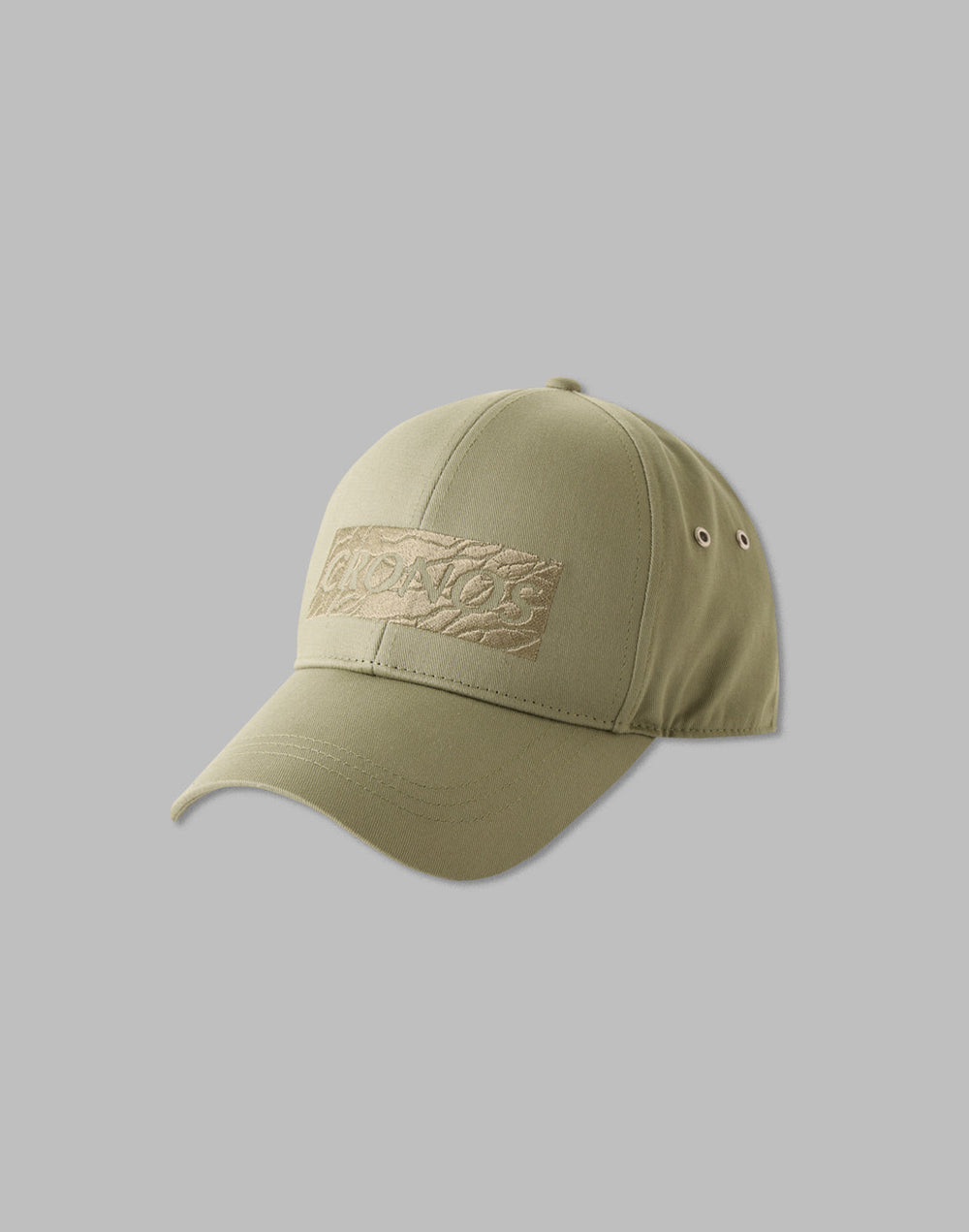 CRONOS CRACKED PRINT EMBROIDERED CAP【KHAKI】