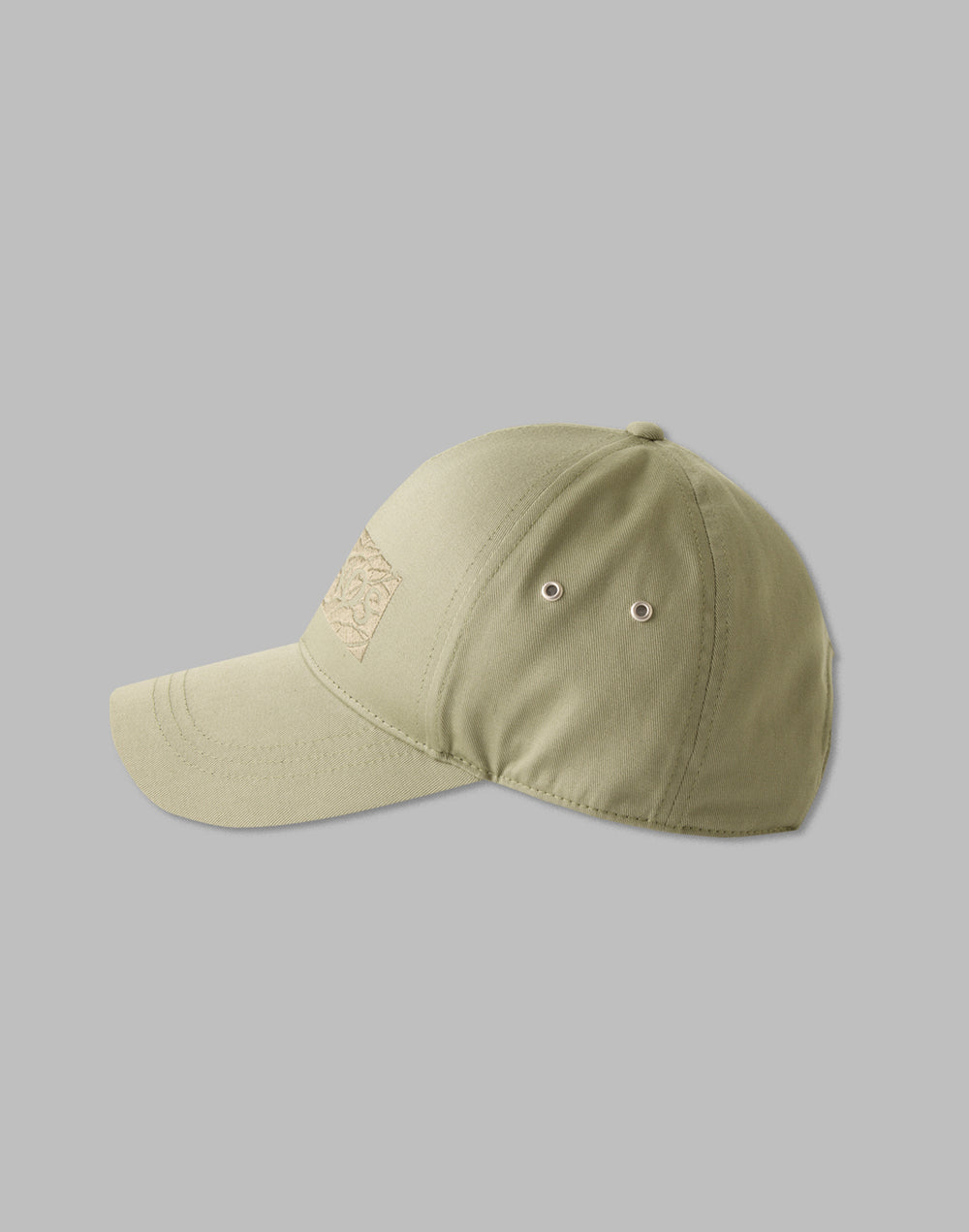 CRONOS CRACKED PRINT EMBROIDERED CAP【KHAKI】