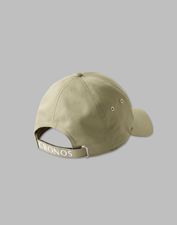 CRONOS CRACKED PRINT EMBROIDERED CAP【KHAKI】