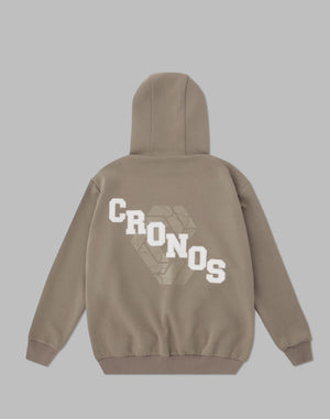 CRONOS BACK LOGO HOODIE【TAUPE】