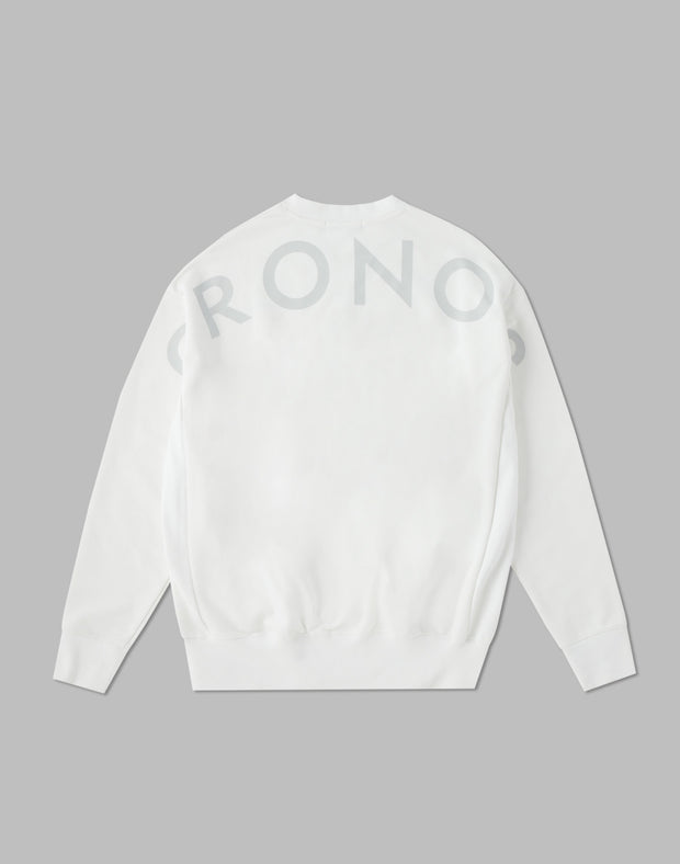 CRONOS BACK LOGO SWEAT TOP【WHITE】