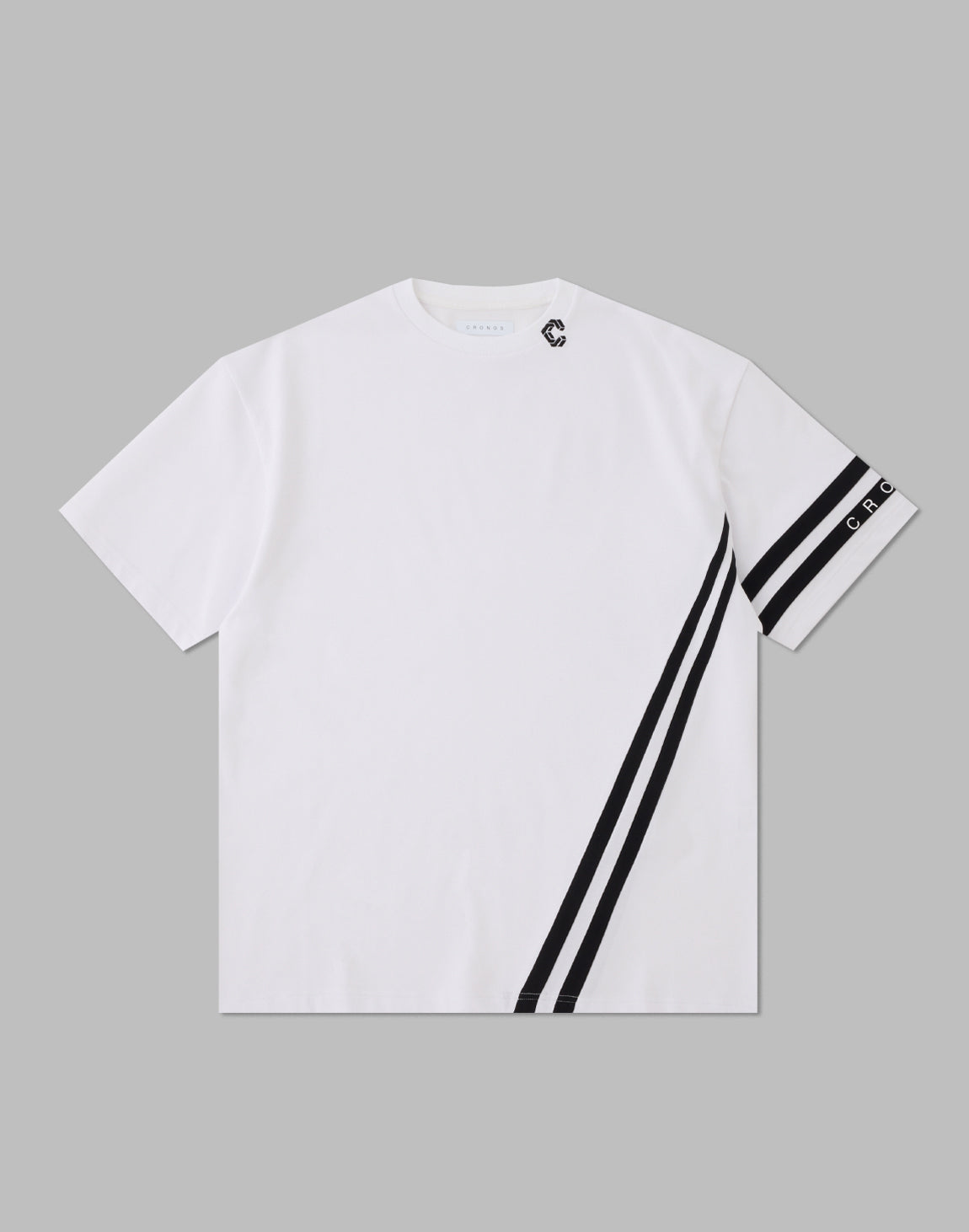 CRONOS DRYTOUCH 2LINE OVERSIZE T-SHIRTS【WHITE】 – クロノス CRONOS Official Store