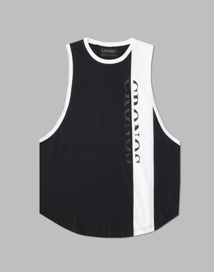CRONOS VERTICAL LOGO SLEEVELESS【BLACK】