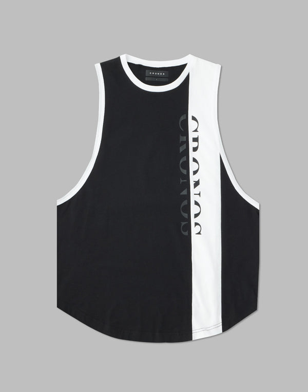 CRONOS VERTICAL LOGO SLEEVELESS【BLACK】