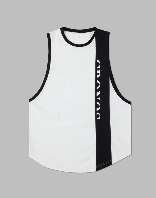 CRONOS VERTICAL LOGO SLEEVELESS【WHITE】