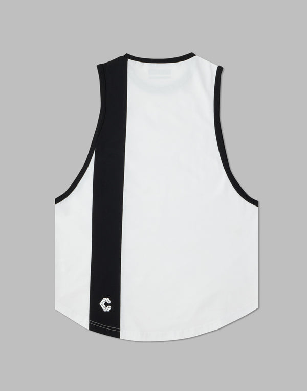 CRONOS VERTICAL LOGO SLEEVELESS【WHITE】
