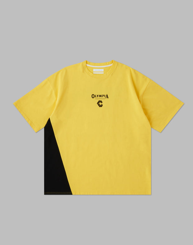 CRONOS×OLYMPIA OVERSIZE T-SHRITS【BLACK×YELLOW】 - クロノス CRONOS