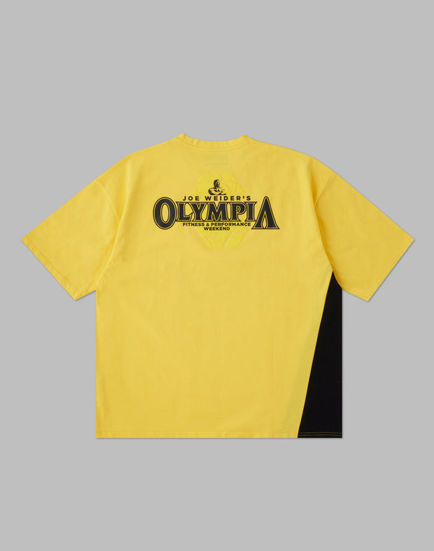 CRONOS×OLYMPIA OVERSIZE T-SHRITS【BLACK×YELLOW】 - クロノス CRONOS