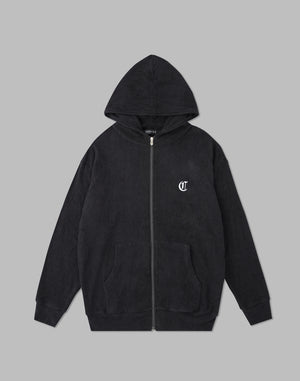 CRONOS ROOM BLACK LETTER LOGO HOODIE【BLACK】