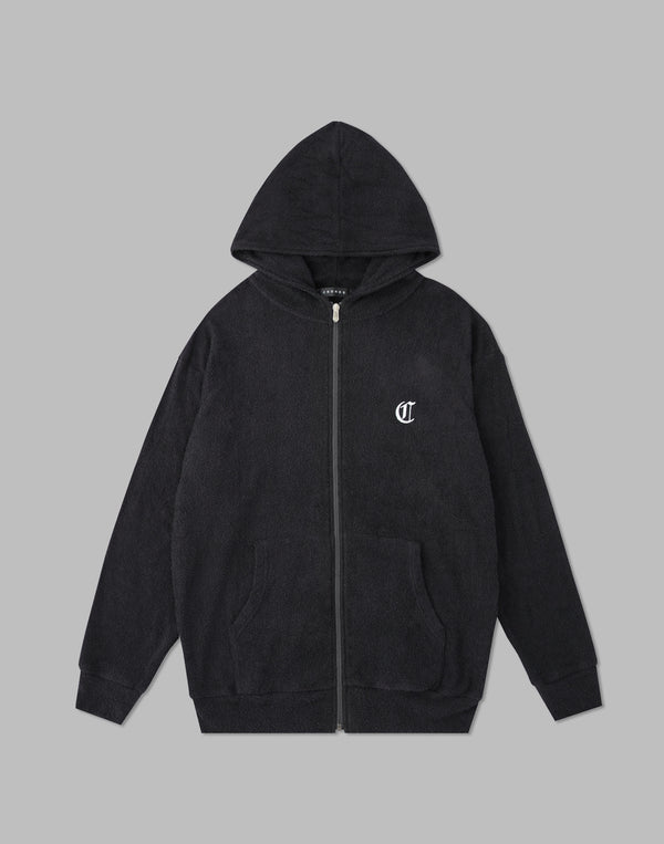 CRONOS ROOM BLACK LETTER LOGO HOODIE【BLACK】