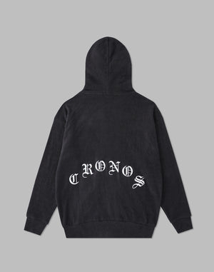 CRONOS ROOM BLACK LETTER LOGO HOODIE【BLACK】