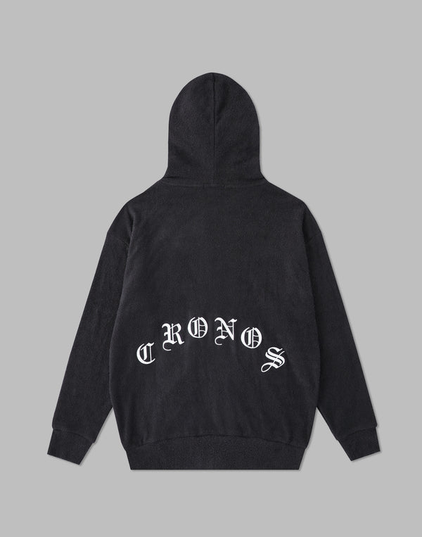 CRONOS ROOM BLACK LETTER LOGO HOODIE【BLACK】