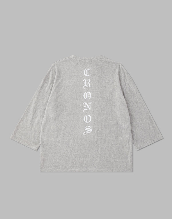 CRONOS ROOM BLACK LETTER LOGO T-SHIRTS【GRAY】